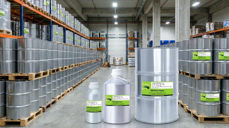 quy cách đóng gói tinh dầu gừng