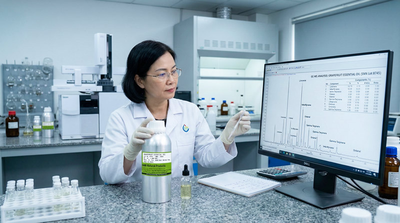 tinh dầu bưởi được kiểm nghiệm