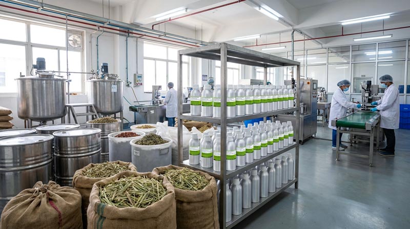 tinh dầu sả chanh dùng trong sản xuất mỹ phẩm