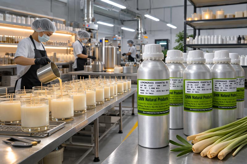 tinh dầu sả chanh làm nến